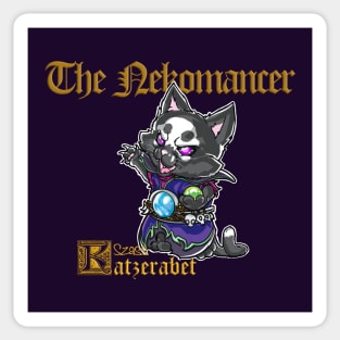 Fantasy Kittens Serie: the Nekomancer - Necromancer cat Sticker